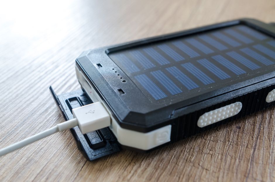Modern solar battery storage unit installed in a home